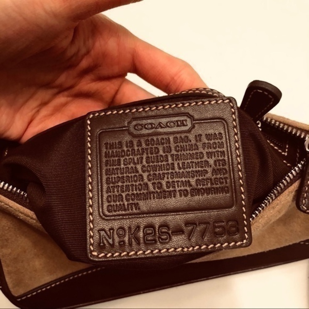 Coach Demi mini bag tan suede brown leather - Picture 3 of 12